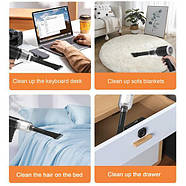 Бездротовий акумуляторний пилосос ручний 3 в 1 Vacuum Cleaner AS-228 Пилосос для автомобіля та будинку, фото 4