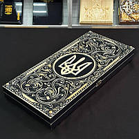 Нарди дерев'яні ручної роботи Тризуб 60×28 подарункові, фото 4