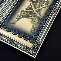 Нарди дерев'яні ручної роботи Тризуб 60×28 подарункові, фото 9