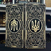 Нарди дерев'яні ручної роботи Тризуб 60×28 подарункові, фото 3