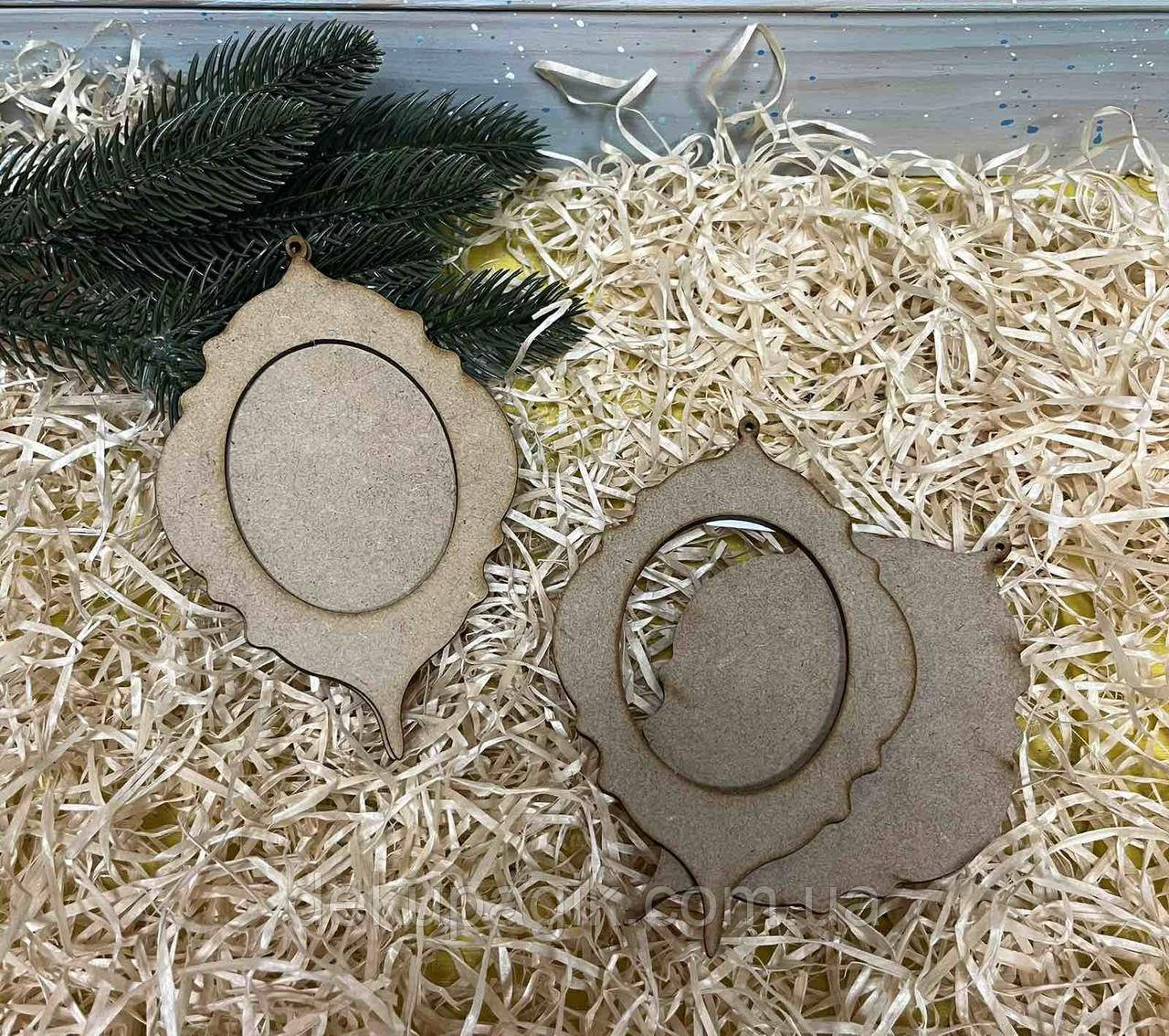 Декоративна підвіска Вінтаж 15х9,5см подвійна, мдф 3мм, фото 1