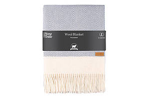 Плед Ardesto Leonardo Bianco 140x200см 100% вовна блакитний (ART0503LB)