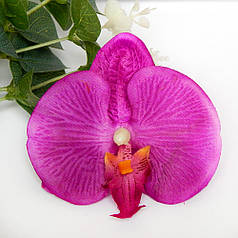 Квітка орхідеї тканинна, 8 см, малиновий