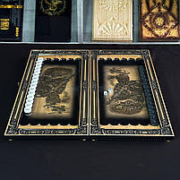 Нарди дерев'яні подарункові Герб 60×28см нарди довгі та нарди кокроткі, фото 7