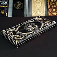 Нарди дерев'яні подарункові Герб 60×28см нарди довгі та нарди кокроткі, фото 4