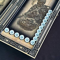 Нарди дерев'яні подарункові Герб 60×28см нарди довгі та нарди кокроткі, фото 10