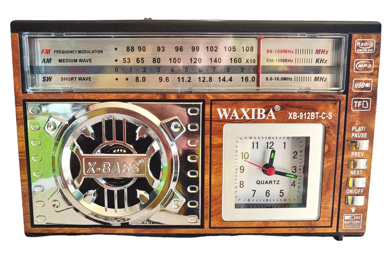 Портативний акумуляторний радіоприймач Waxiba XB-961BT-C-S