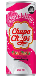 Chupa Chupas Sparkling Zero Sugar Strawberry 250ml 1/12, фото 1