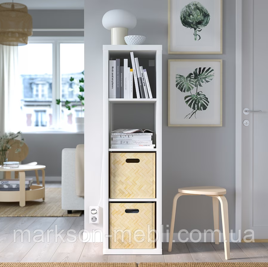 СТЕЛАЖ білого кольору MS234 сумісний з аксесуарами IKEA KALLAX.