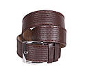 Чоловічий ремінь зі штучної шкіри під штани K380735 коричневий, фото 2