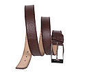 Чоловічий ремінь зі штучної шкіри під штани K380735 коричневий, фото 3