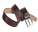 Чоловічий ремінь зі штучної шкіри під штани K380735 коричневий, фото 5