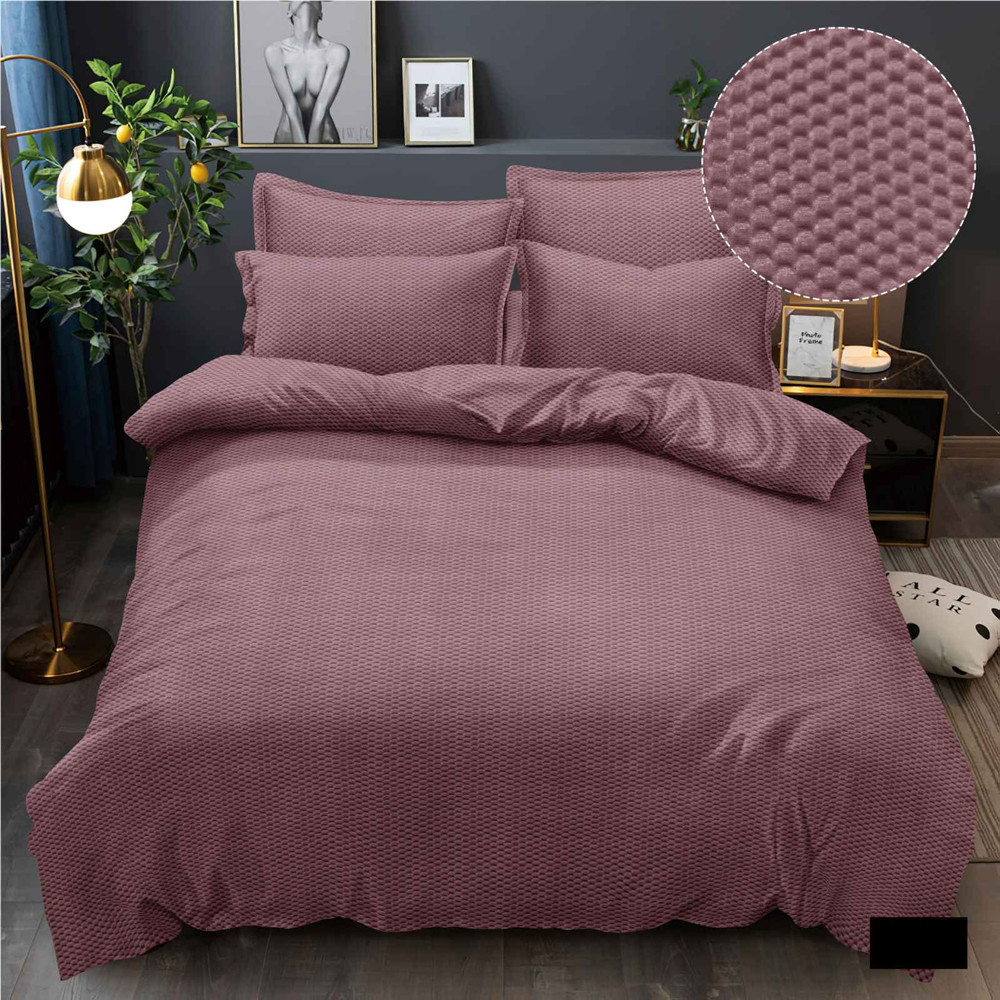 Бузкова постільна тканина однотонна 220 см поліестер Мікрофібра пресована синтетична TIS-F13 в рулоні 100 м