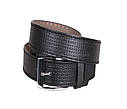 Чоловічий ремінь зі штучної шкіри під штани K380736 чорний, фото 2