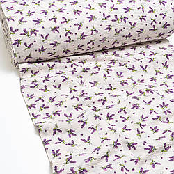 Тканина жатка (гофре) шириною 240 см "Маленька лаванда" №5286