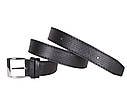Чоловічий ремінь зі штучної шкіри під штани K380736 чорний, фото 5