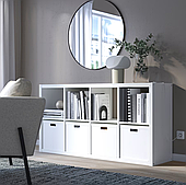СТЕЛЛАЖ білий MS235 сумісний з аксесуарами IKEA KALLAX