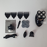 Акумуляторна електробритва VGR з LED дисплеєм для вологого та сухого гоління VGR -V-302-Black., фото 3