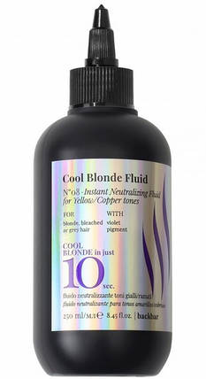 Нейтралізуючий флюїд для жовтих та мідних відтінків Farmavita Cool Blonde Fluid No08 250 мл, фото 1
