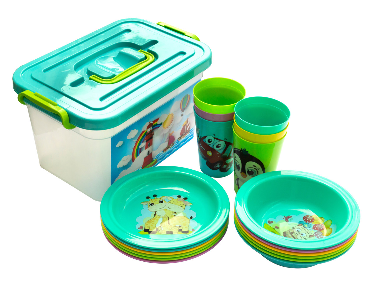 Набір дитячого посуду на 6 персон (Полімерпобут), фото 1