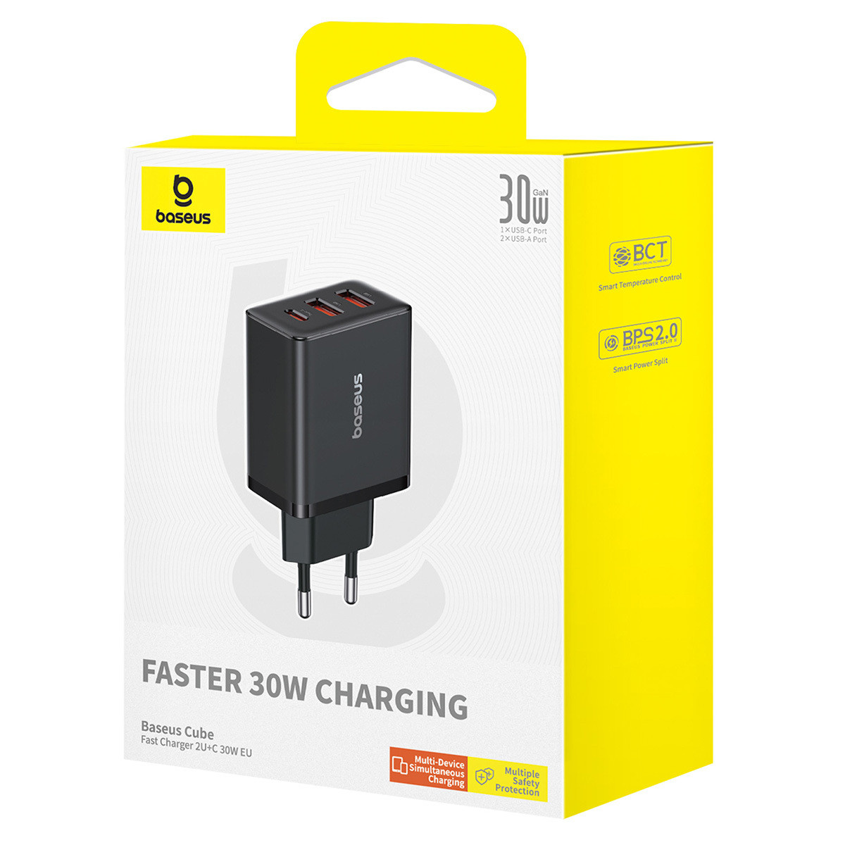 Мережевий ЗП Baseus Cube Fast Charger 2U+C Black (P10111402113-00)