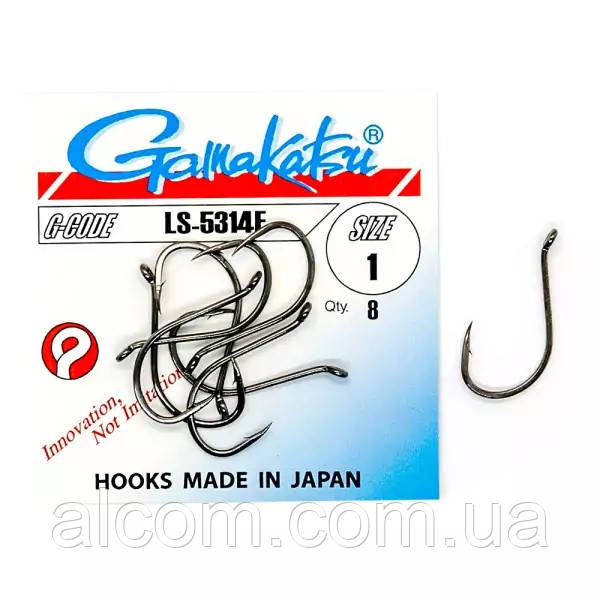 Крючок Gamakatsu LS-5314F Black №1 8шт