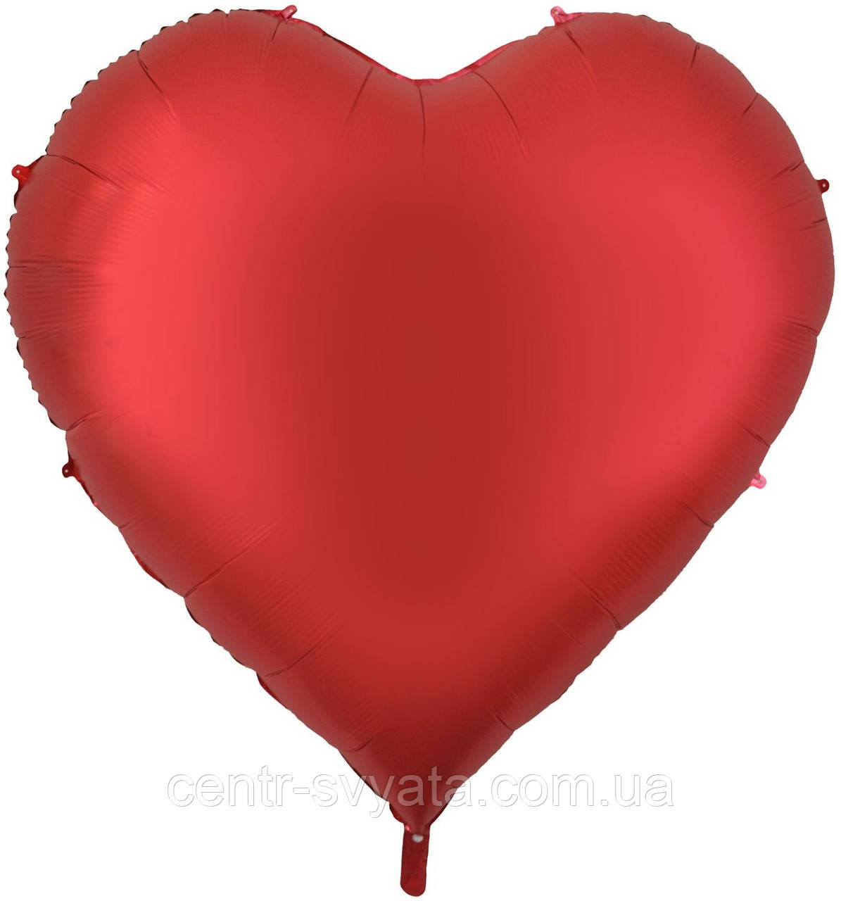 Фольгована кулька КНР 64"(162х154 см) Серце гігант сатин червоне