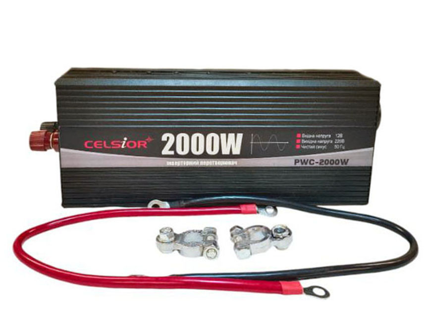 Перетворювач напруги 12V-220V 2000W Celsior PWC-2000W чистий сінус