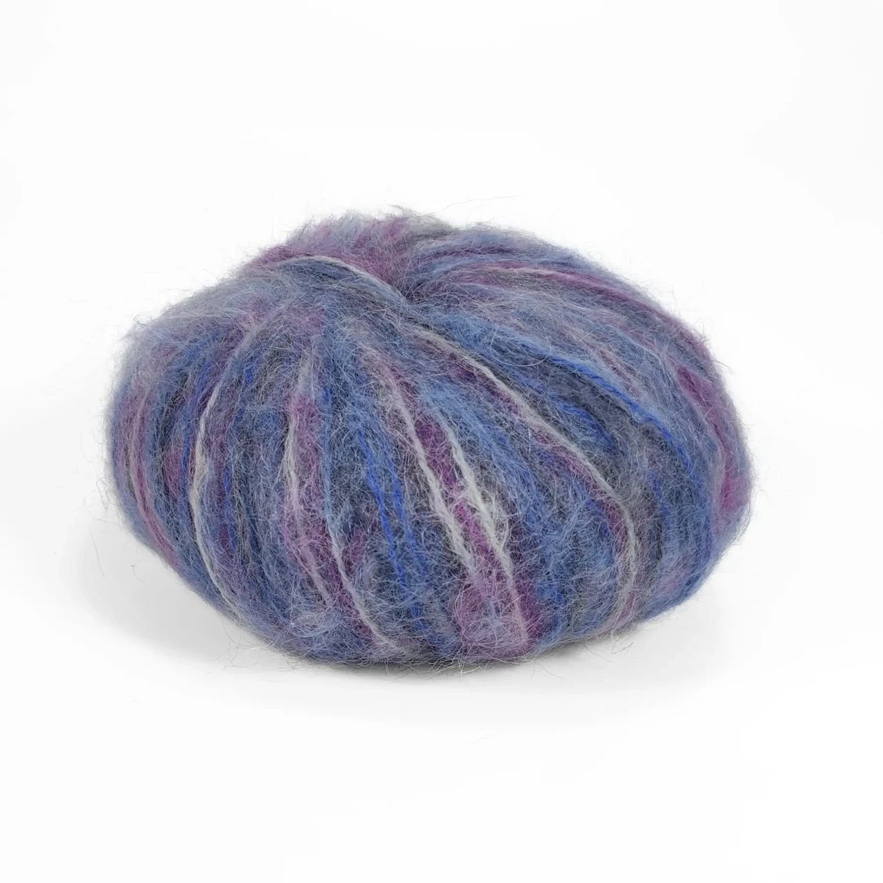 Пряжа Mohair Fantasie/Мохер Фантазія, фіолетовий-синій-сірий 102