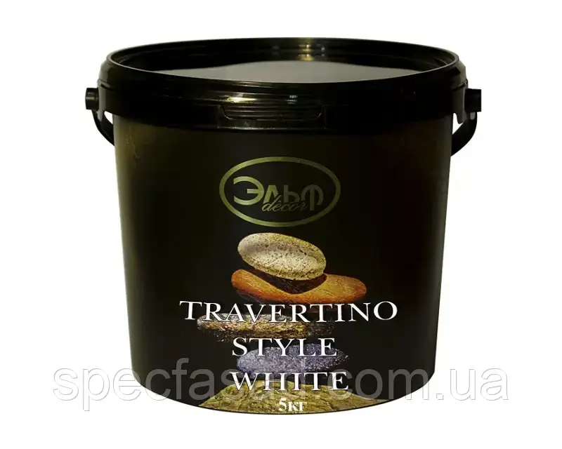 Декоративна вапняна штукатурка Elf Decor TRAVERTINO STYLE WHITE 1кг