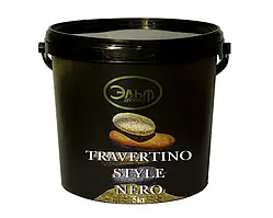 Декоративна вапняна штукатурка Elf Decor TRAVERTINO STYLE Nero 1кг
