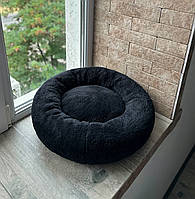 Лежанка будиночок лежак для кішки собаки спальне місце підстилка подушка гамак для собаки кота чорний 50 см