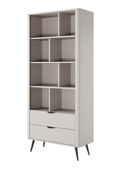 Стелаж Lante з 2 шухлядами Беж / ніжки чорні ТМ Perfect Home Польща