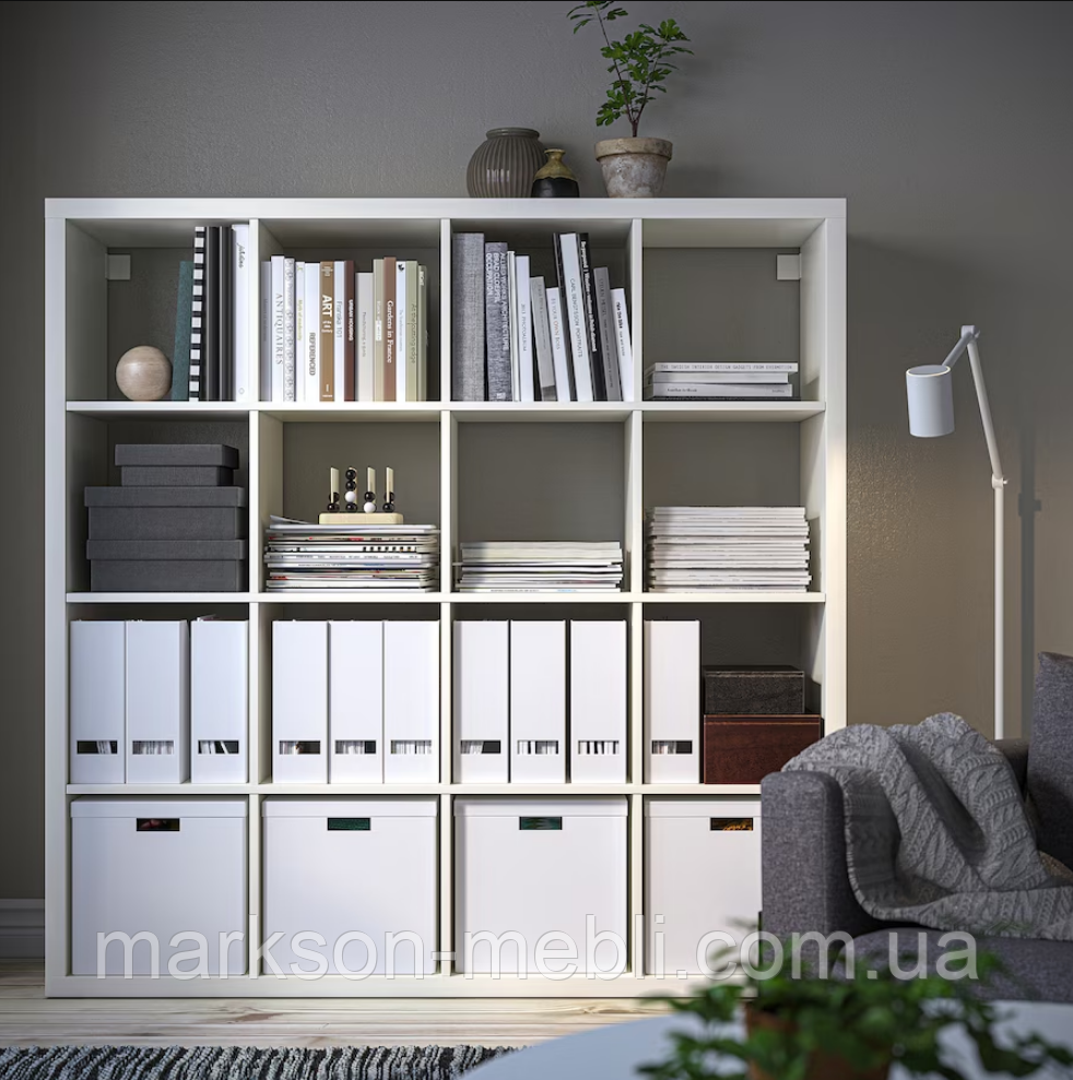 СТЕЛЛАЖ білий MS237 сумісний з аксесуарами IKEA KALLAX