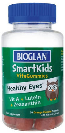 Комплекс дітям для зору Bioglan Smartkids Healthy Eyes 30 gummies Апельсин, фото 1