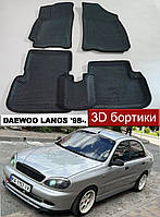EvaForma 3D килимки з бортиками Daewoo Lanos '98-. ЄВА килими з бортами Деу Ланос Део