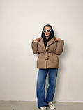 Жіноча трендова куртка-жакет з поясом в стилі оверсайз, фото 7