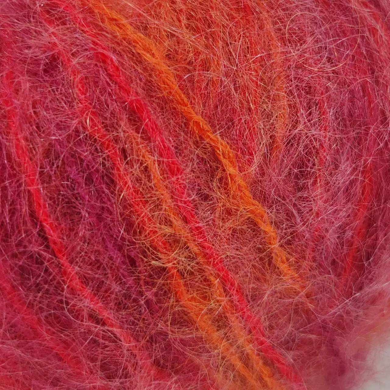 ПРЯЖА MOHAIR FANTASIE/МОХЕР ФАНТАЗІЯ, оранжево-бордовий 108