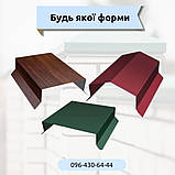 Планка парапетна із сталі для забору розміри 125 мм із полімерної сталі кольоровий Сірий Мат Ral 7024, фото 4