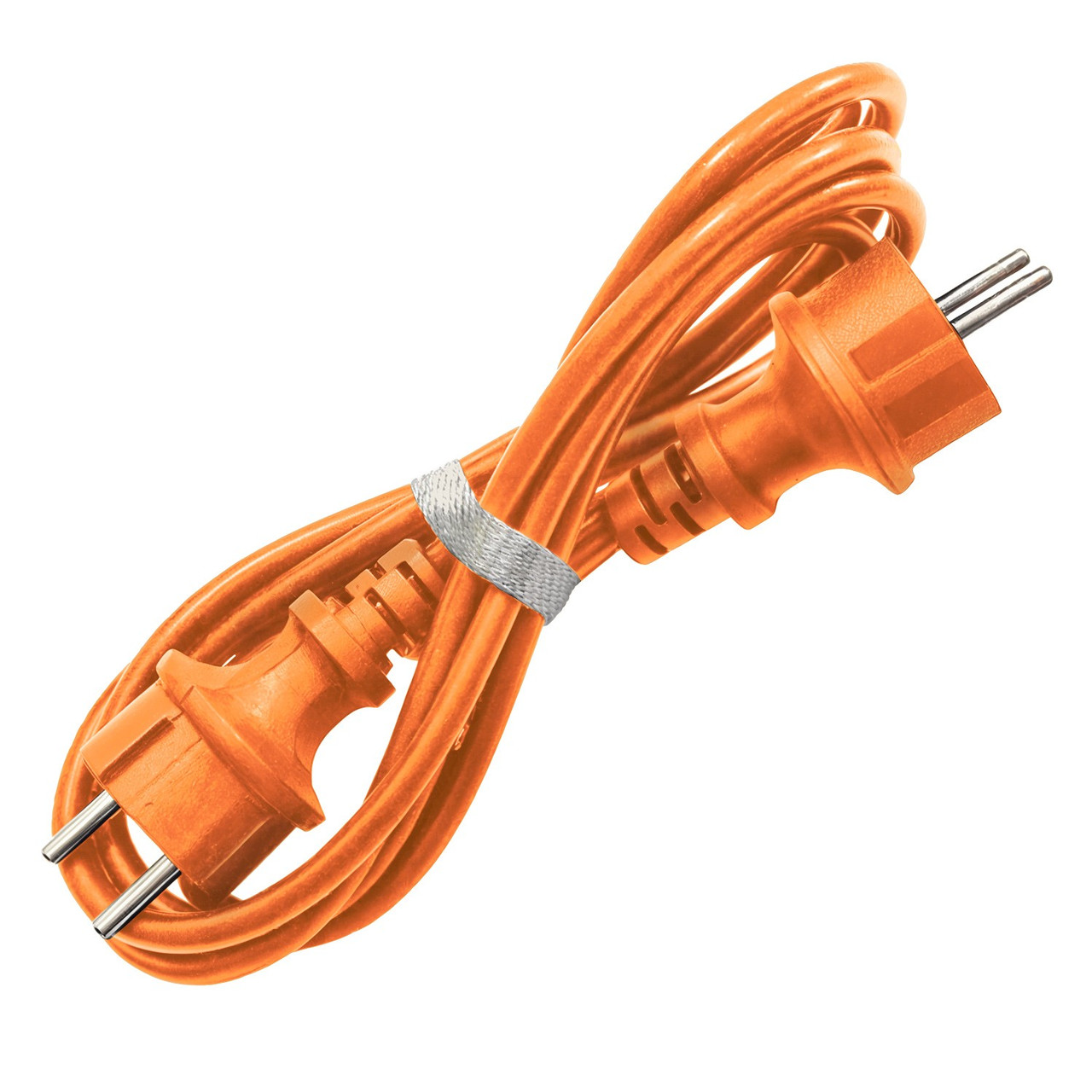 Шнур 10м для зарядних станцій, подовжувач із двома литими вилками ГОСТ 2х1,5мм² (3680Вт, 16А, 250В) помаранчевий, фото 1