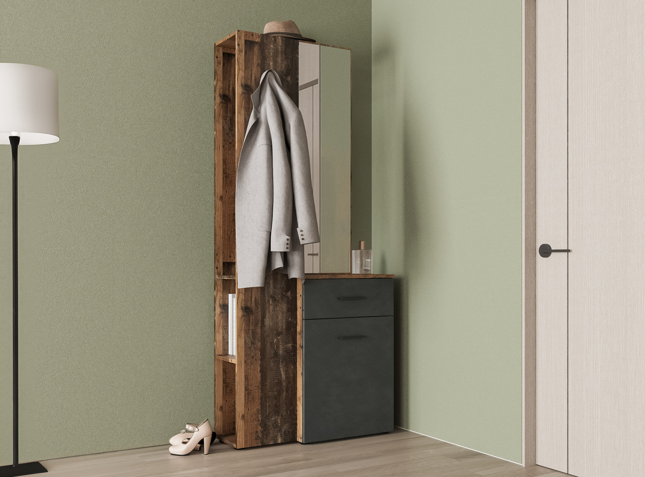 Передпокій Berno BE8 Accord,  колір  олд стайл темний/ матера