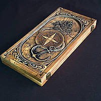 Нарди дерев'яні подарункові Роза вітрів 48×23см, фото 3