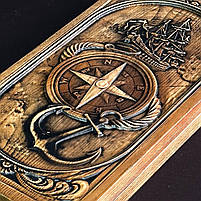 Нарди дерев'яні подарункові Роза вітрів 48×23см, фото 4