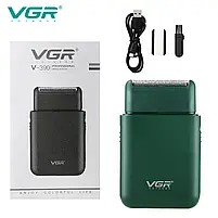 Комбо-набір для стрижки, тример та електробритва Resuxi & VGR Set Green (S11-GR+V-390), фото 7