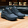 Чоловічі шкіряні кросівки (натуральна шкіра) чорні демісезонні для чоловіків на весну осінь, розміри 40-45, фото 3