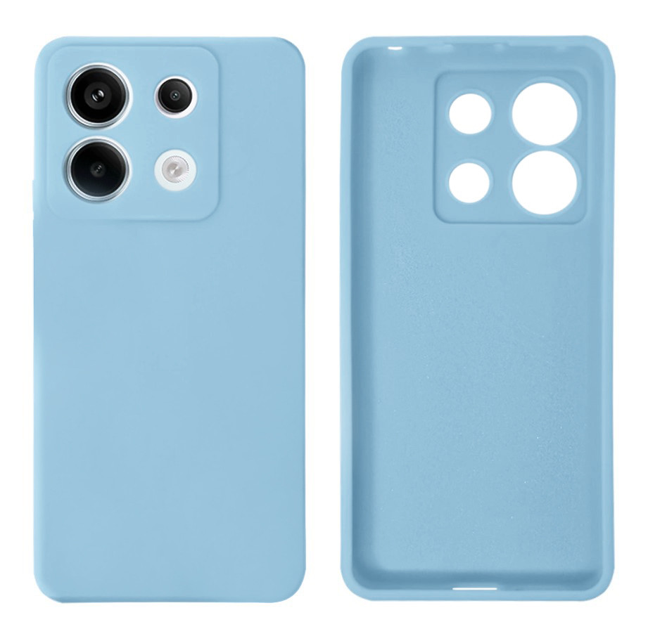 Чохол Silicone case Camera Protective для Xiaomi Redmi Note 13 4G (11) блакитний Lilac Cream
