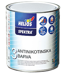 Плямоізолююча фарба для стін HELIOS SPEKTRA Antinikotinska матова біла, 0,75л