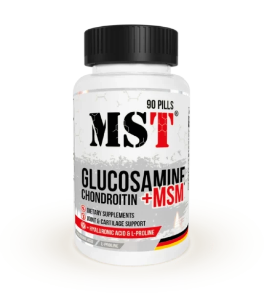 Для суглобів та зв'язок MST Glucosamine Chondroitin + MSM 90 табл