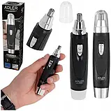 Тример для вух та носа Adler AD 2911 (лезо нержавіюча сталь, 1АА, компактний), фото 2