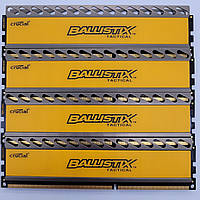 Комплект оперативної пам'яті Crucial Ballistix DDR3 16Gb (4x4Gb) 1866MHz PC3 14900U CL9 (BLT4G3D1869DT1TX0) Б/В
